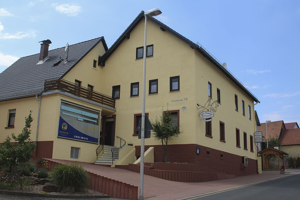 Vorderansicht der Pension Hellmich in Bischbrunn